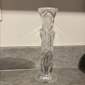 Vintage Clear Crystal Vase